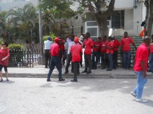 Baggage porters at the airport
